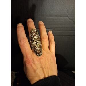 ADJUSTABLE RING, WRAP AROUND, GOTHIC, VINTAGE, COSTUME JEWELRY